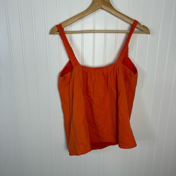 Trina Turk Top Medium Orange Sleeveless Tank Casual Summer - Picture 6 of 6